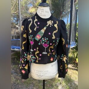 Queen of sparkle crop top size XS EUC